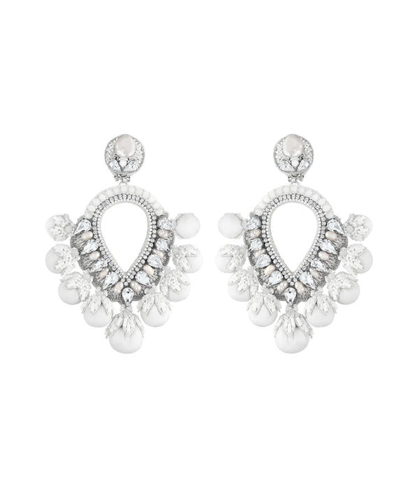 ranjana khan Claudette Snow Crystal Earrings
