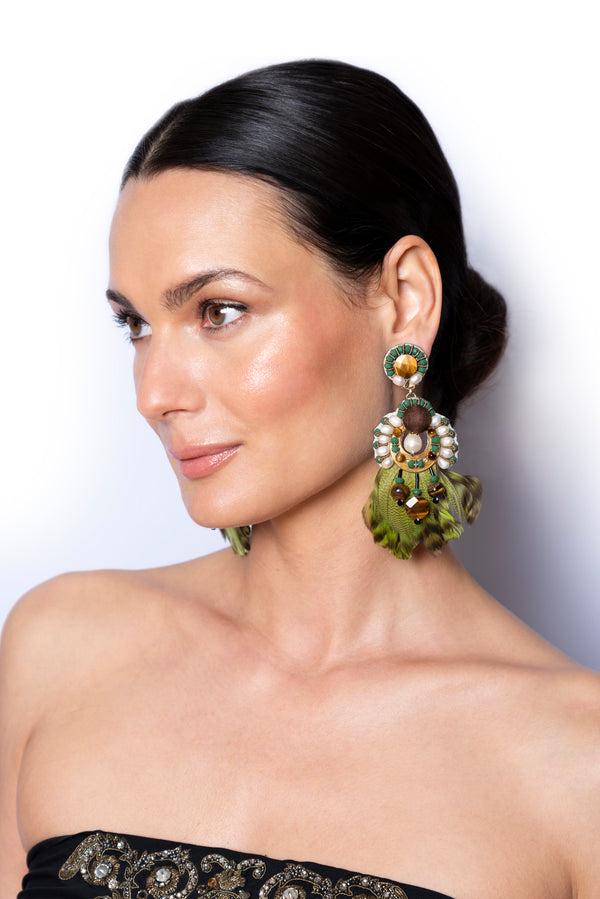 ranjana khan Fiera Tigers Eye Earring