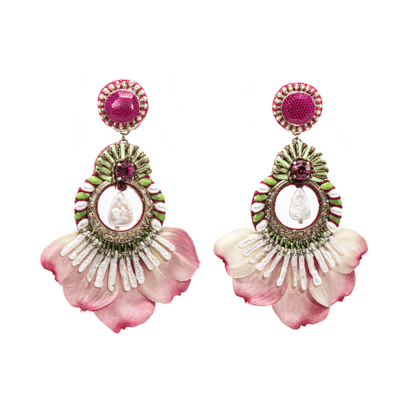 ranjana khan Kylie Pink Petal Earring