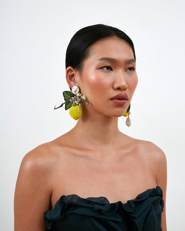 Ranjana Khan Limon Asymmetrical Earrings
