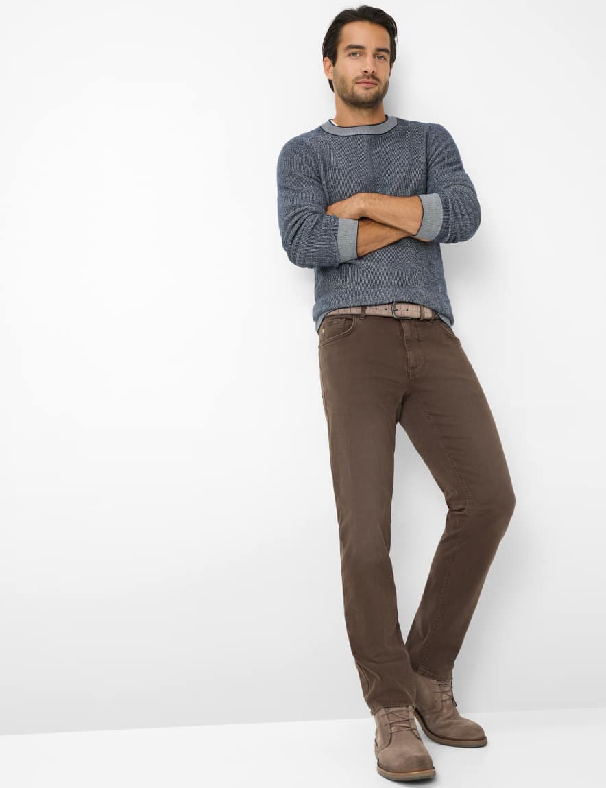 Raphaela By Brax Men's Fashion Jeans Style COOPER Dark Brown Regular Fit