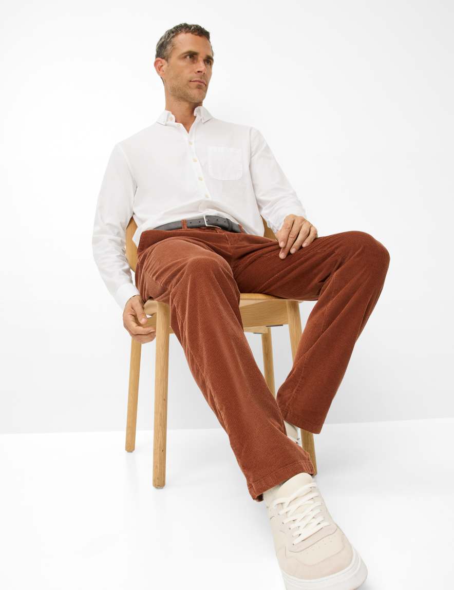 Raphaela By Brax Men's Fashion Pants | Chinos Style JIM Brown Regular Fit