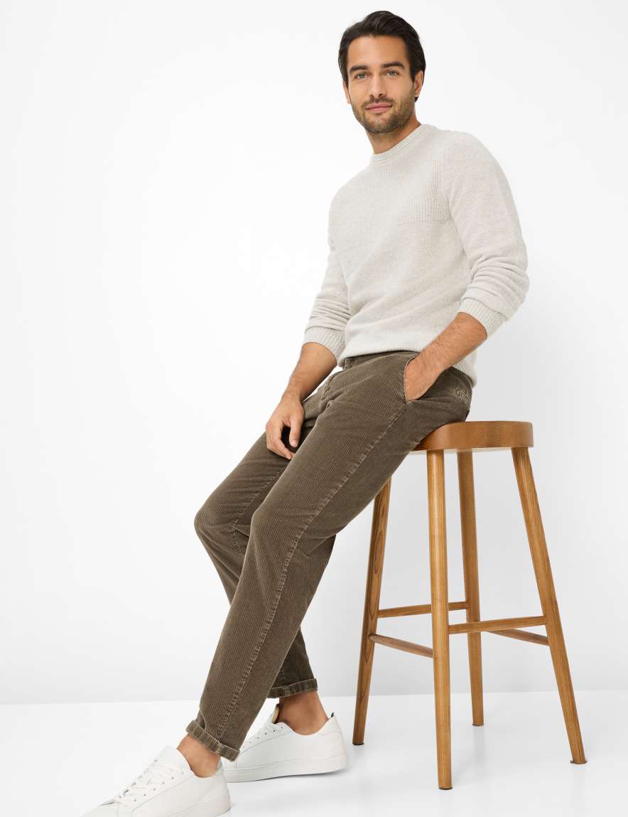 Raphaela By Brax Men's Fashion Pants | Chinos Style PHIL Brown Tapered Fit