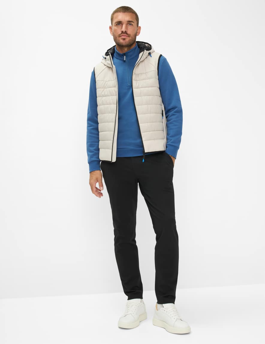 Raphaela By Brax Men's Fashion Pants | Chinos Style SILVIO Black Tapered Fit