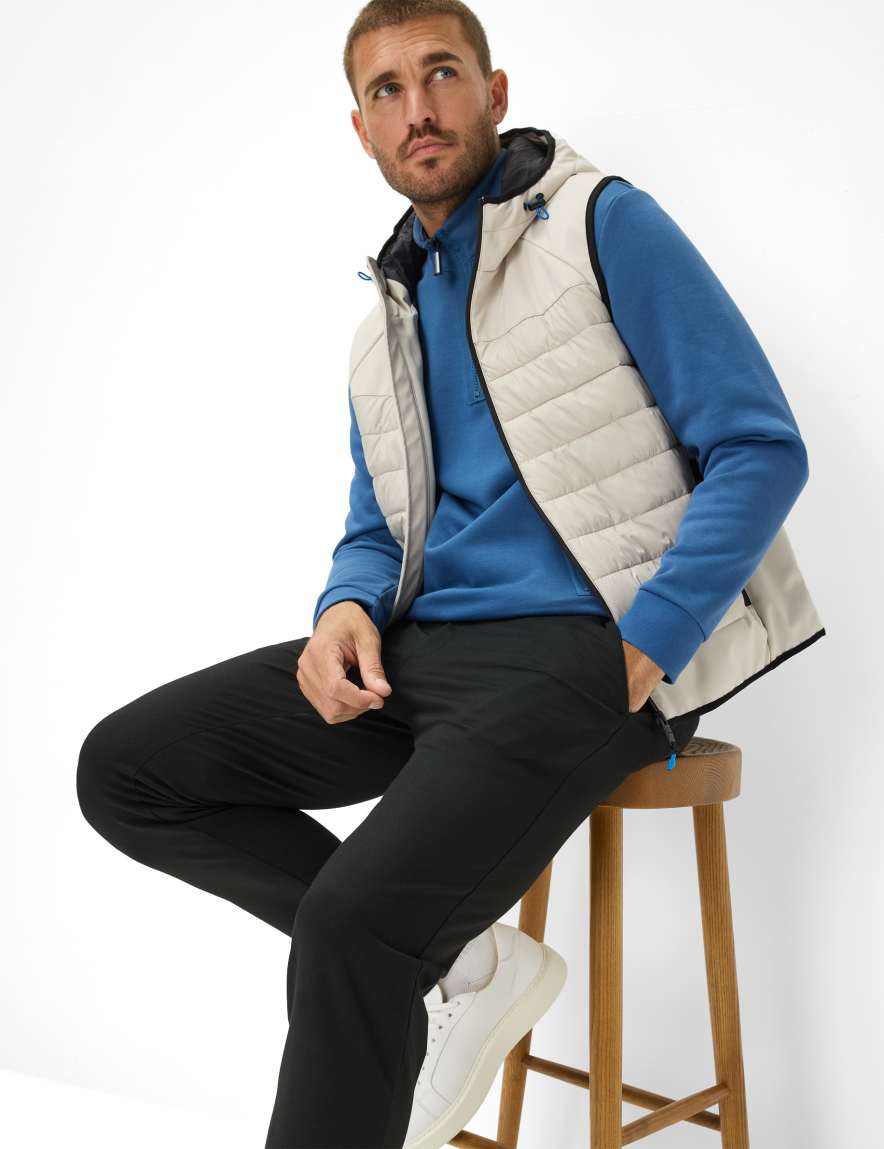 Raphaela By Brax Men's Fashion Pants | Chinos Style SILVIO Black Tapered Fit