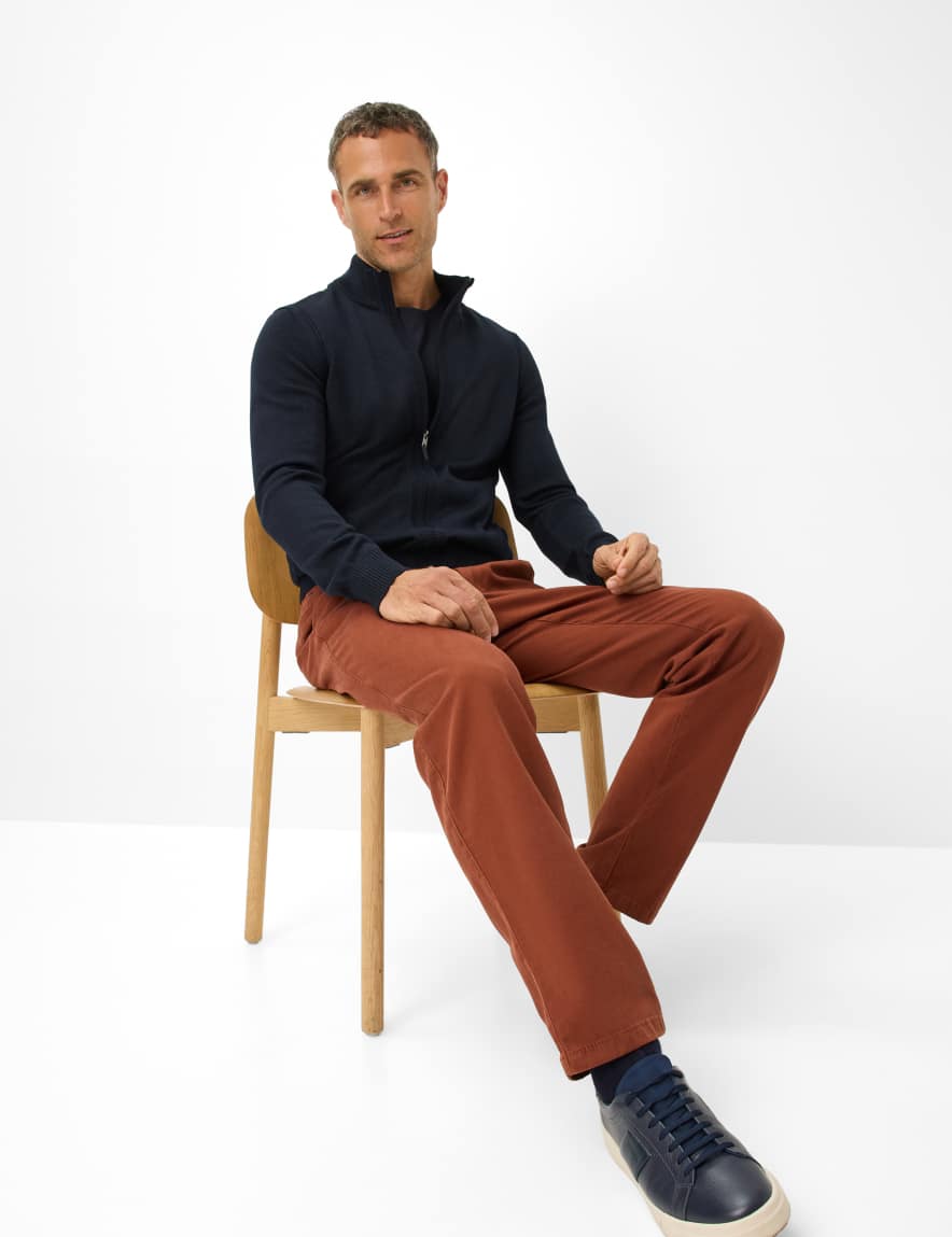 Raphaela By Brax Men's Fashion Pants | Chinos Style THILO Brown Regular Fit