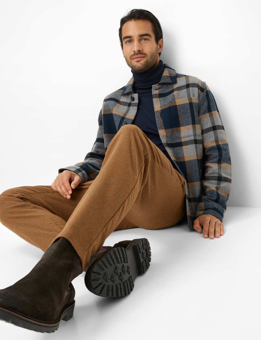 Raphaela By Brax Men's Fashion Pants | Chinos Style TINO Brown Tapered Fit