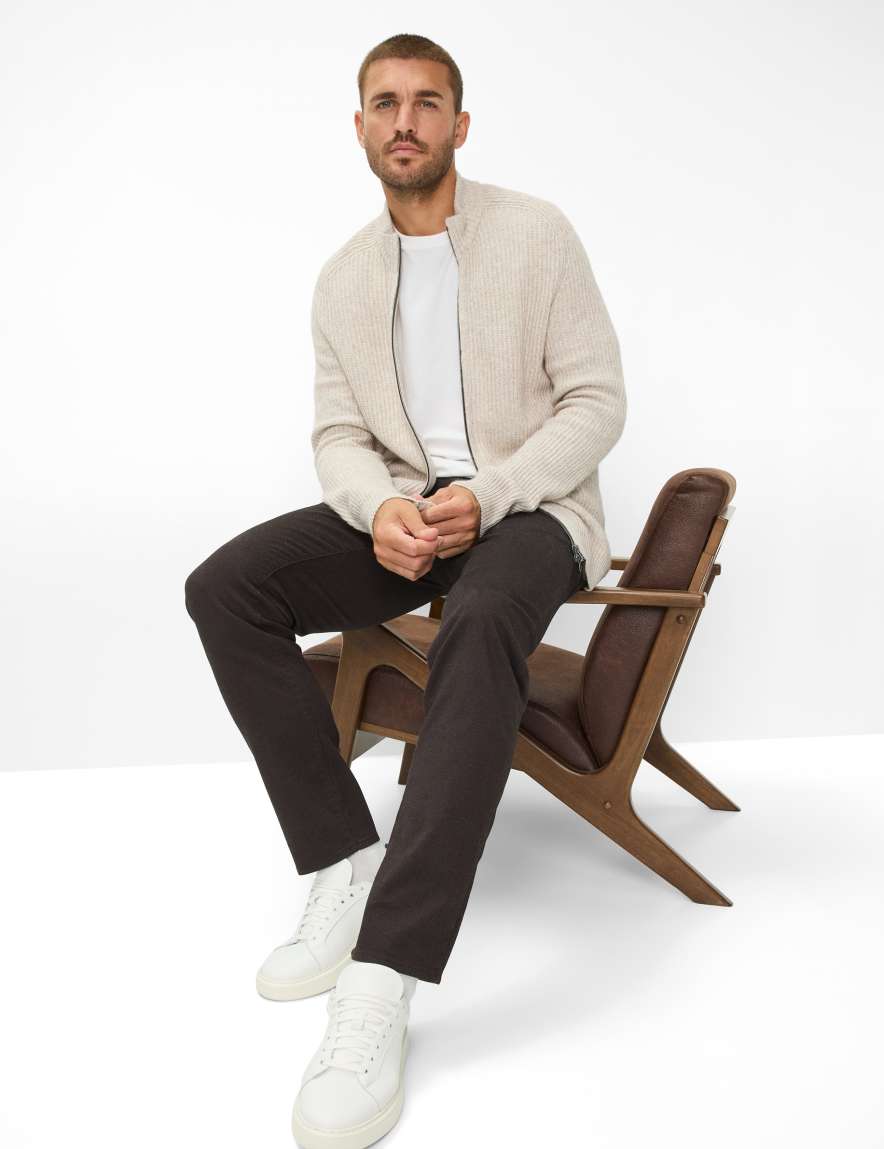 Raphaela By Brax Men's Fashion Pants Style CADIZ Dark Brown Straight Fit