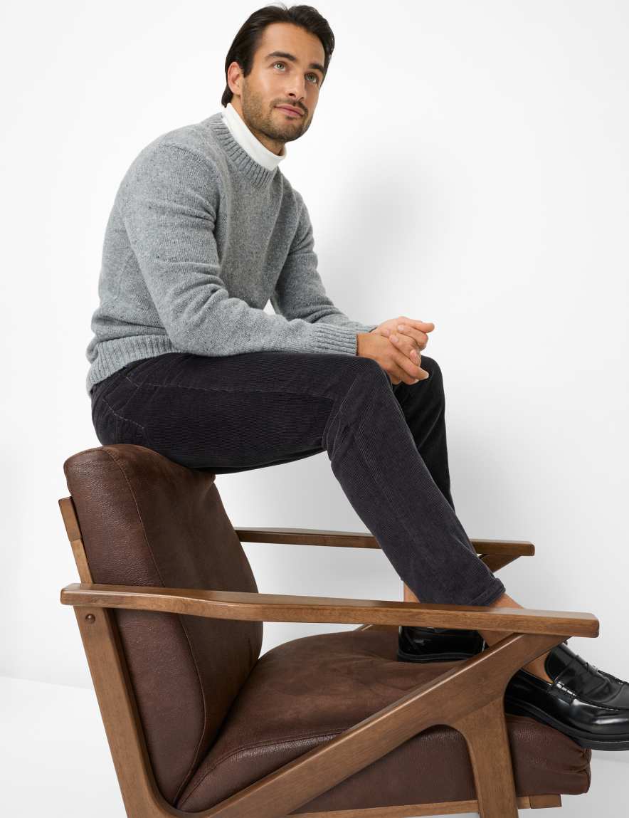 Raphaela By Brax Men's Fashion Pants Style CADIZ Dark Gray Straight Fit