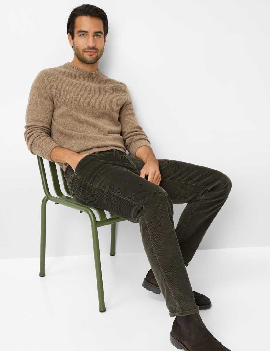 Raphaela By Brax Men's Fashion Pants Style CADIZ Green - Olive Straight Fit