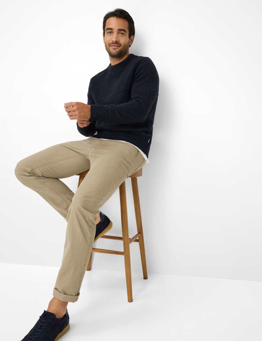 Raphaela By Brax Men's Fashion Pants Style CHUCK Beige Modern Fit ➜ At Brax