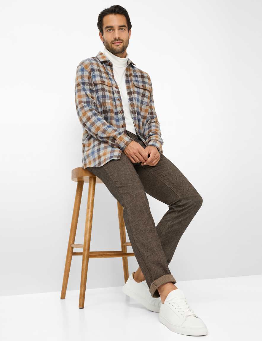 Raphaela By Brax Men's Fashion Pants Style CHUCK Brown Modern Fit ➜ At Brax