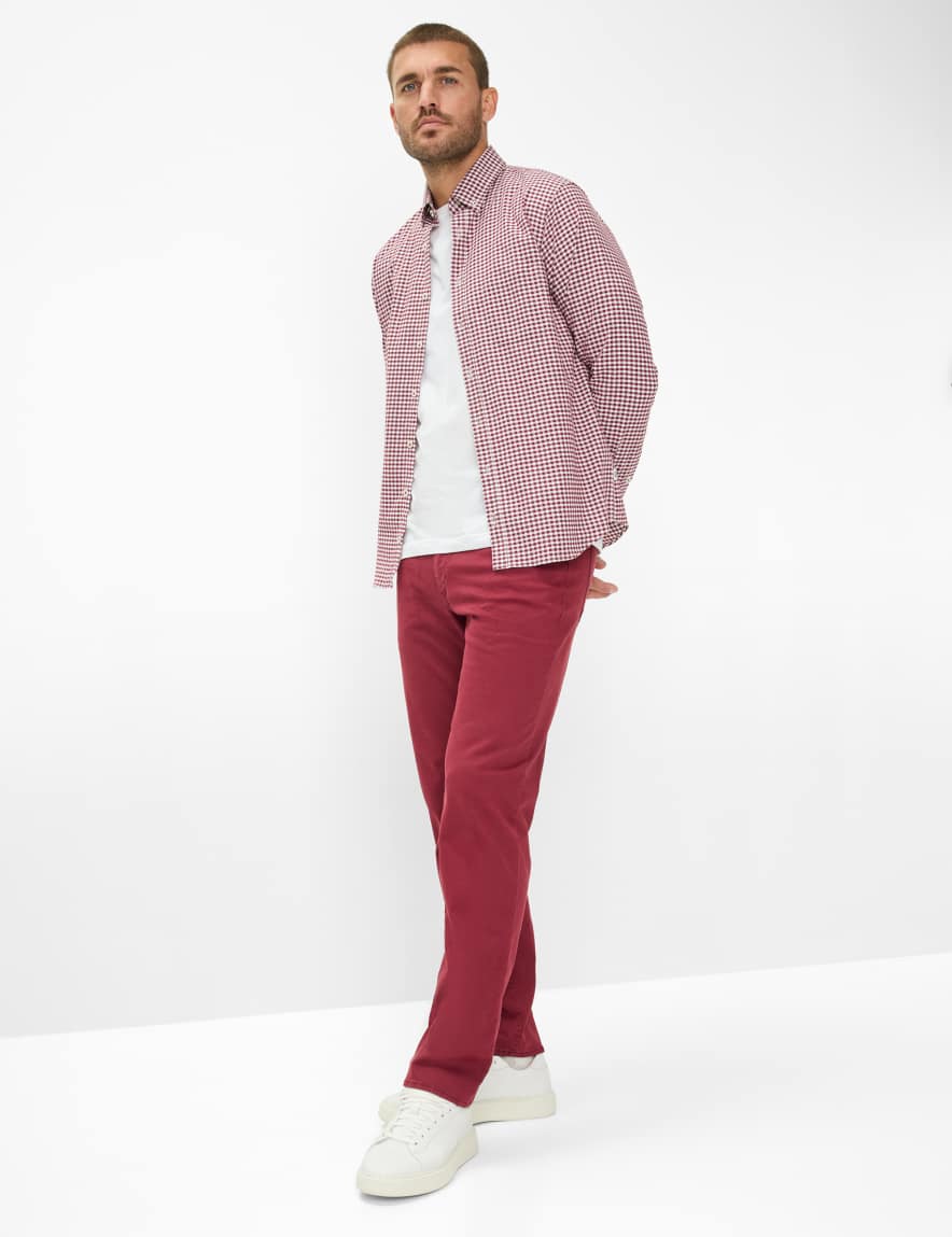 Raphaela By Brax Men's Fashion Pants Style COOPER Dark Red Regular Fit