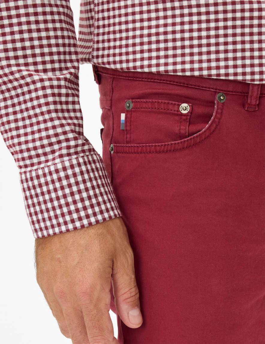 Raphaela By Brax Men's Fashion Pants Style COOPER Dark Red Regular Fit