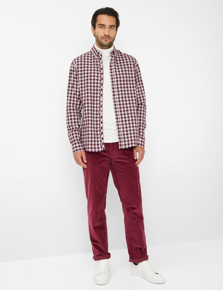 Raphaela By Brax Men's Fashion Pants Style COOPER Dark Red Regular Fit