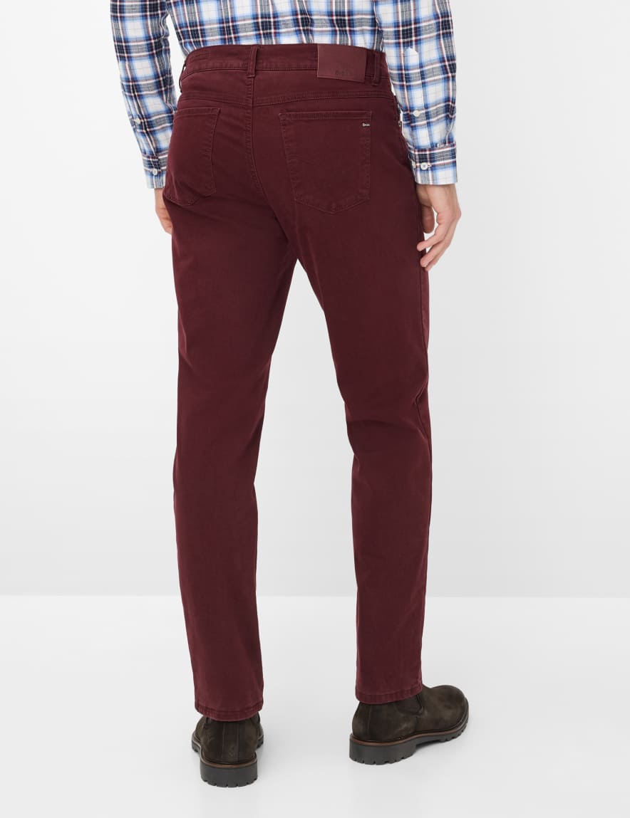 raphaela by brax Men's fashion Pants Style COOPER TT Dark Red Regular Fit