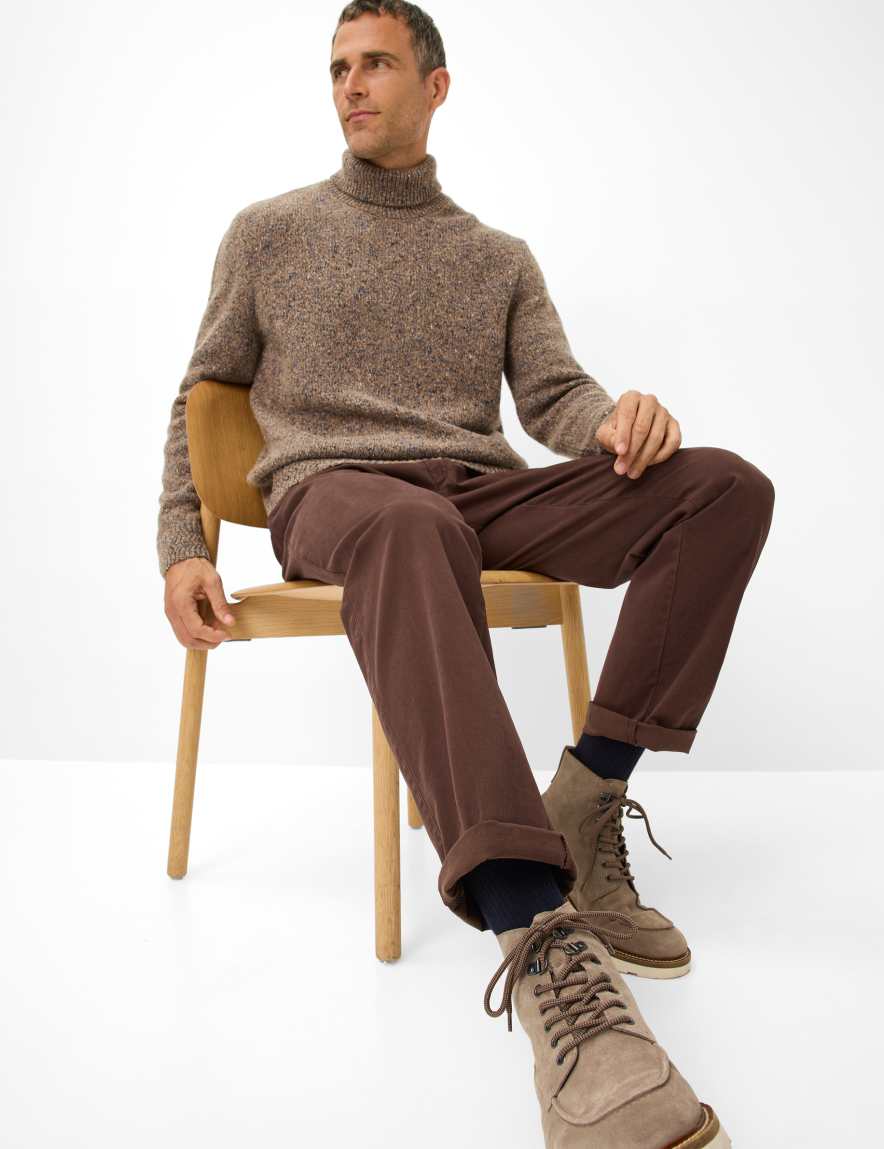 Raphaela By Brax Men's Fashion Pants Style LUIS Dark Brown Regular Fit