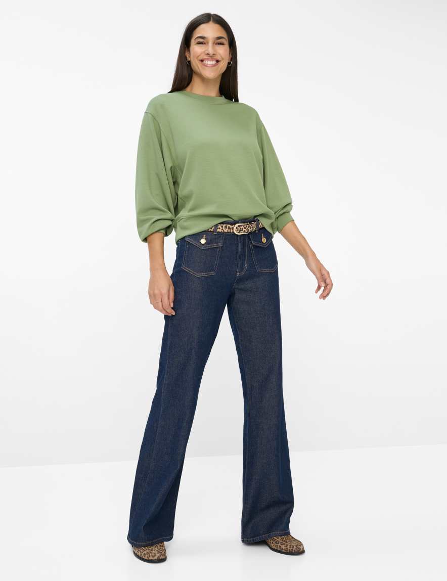 Raphaela By Brax Women's Fashion Jeans Style MAINE Denim Dark Blue Wide Leg