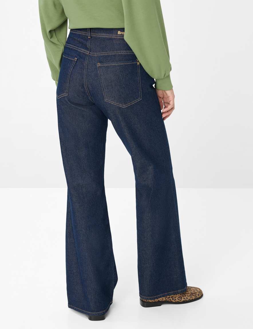 raphaela by brax Women's fashion Jeans Style MAINE Denim Dark Blue Wide Leg