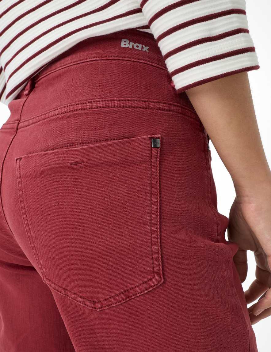 Raphaela By Brax Women's Fashion Jeans Style MAINE Denim Dark Red Wide Leg