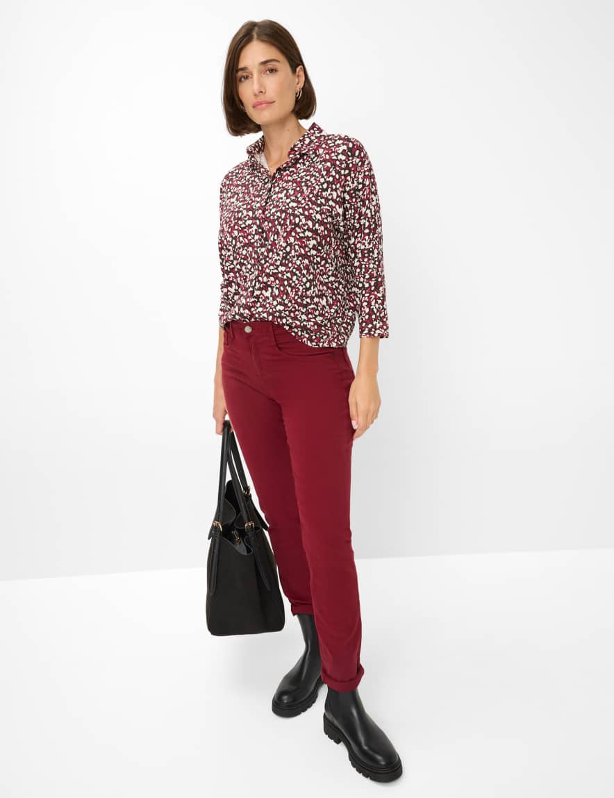 Raphaela By Brax Women's Fashion Jeans Style MARY Denim Dark Red Regular Fit