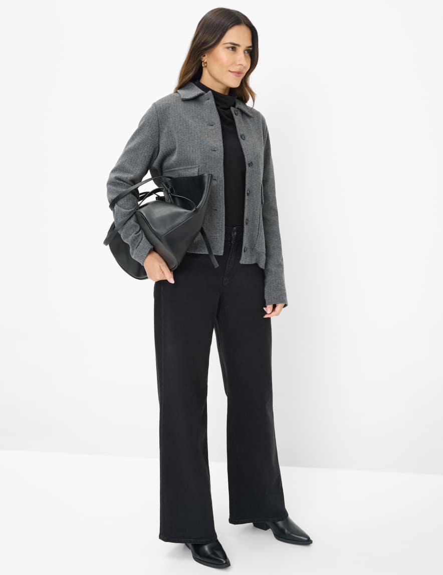 Raphaela By Brax Women's Fashion Jeans Style MORGAN Denim Black Wide Leg