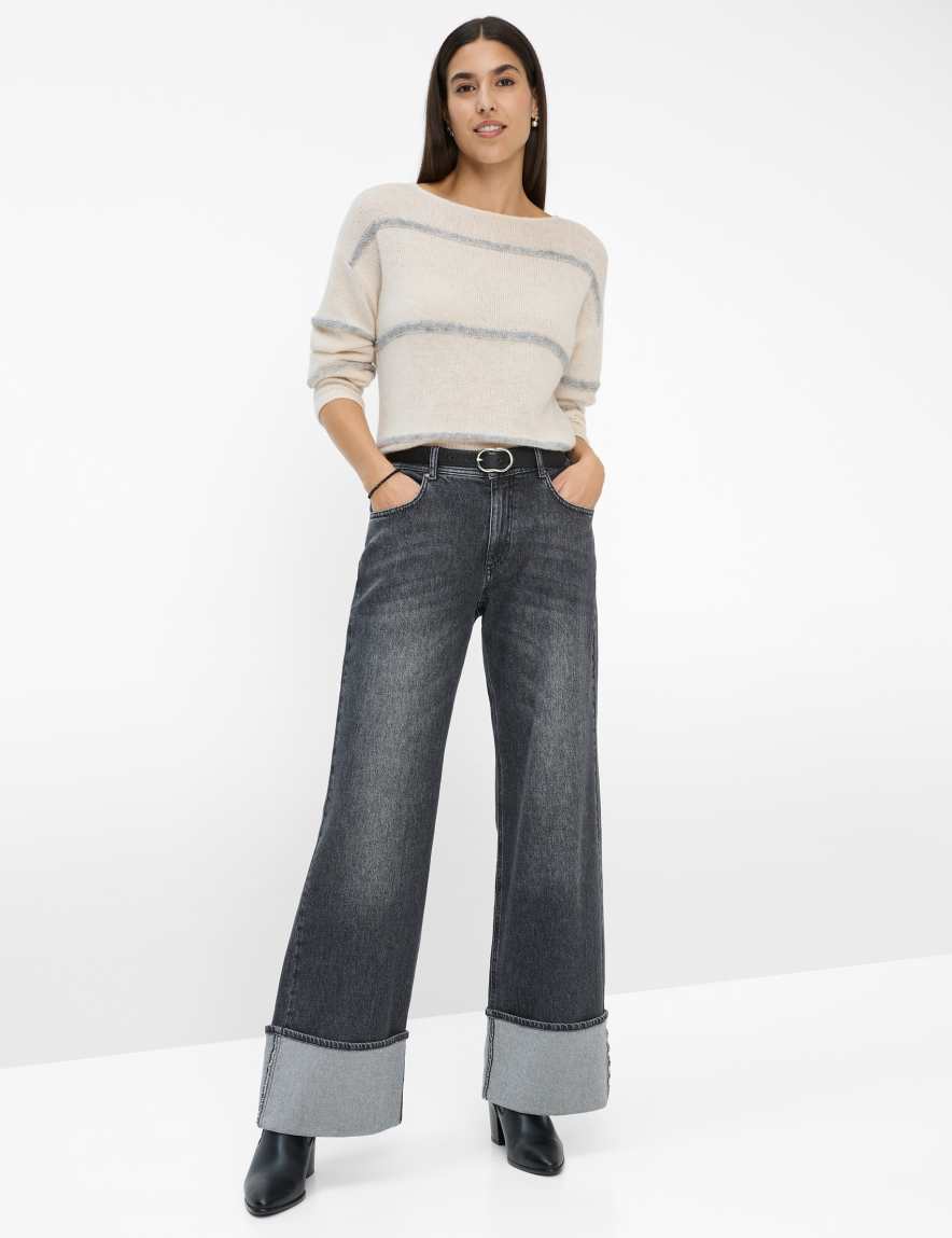 Raphaela By Brax Women's Fashion Jeans Style MORGAN Denim Dark Gray Wide Leg