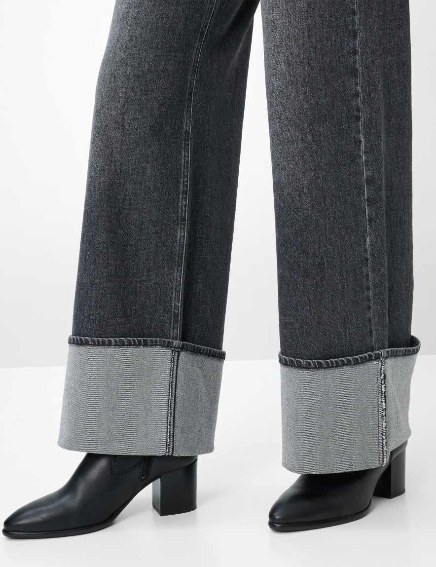 Raphaela By Brax Women's Fashion Jeans Style MORGAN Denim Dark Gray Wide Leg