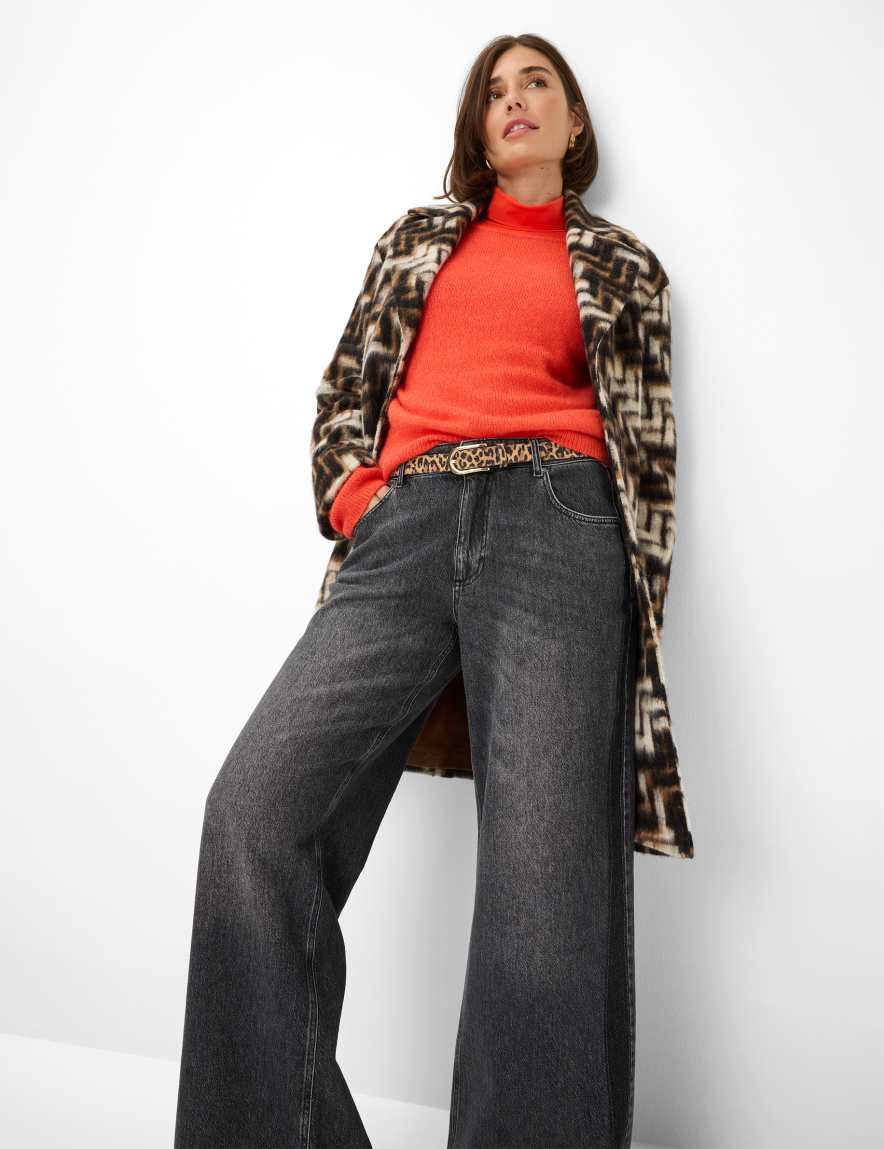 Raphaela By Brax Women's Fashion Jeans Style MORGAN Denim Dark Gray Wide Leg