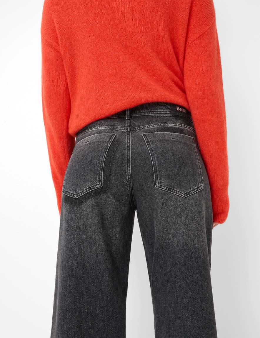 Raphaela By Brax Women's Fashion Jeans Style MORGAN Denim Dark Gray Wide Leg