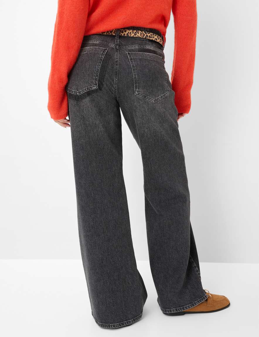 raphaela by brax Women's fashion Jeans Style MORGAN Denim Dark Gray Wide Leg