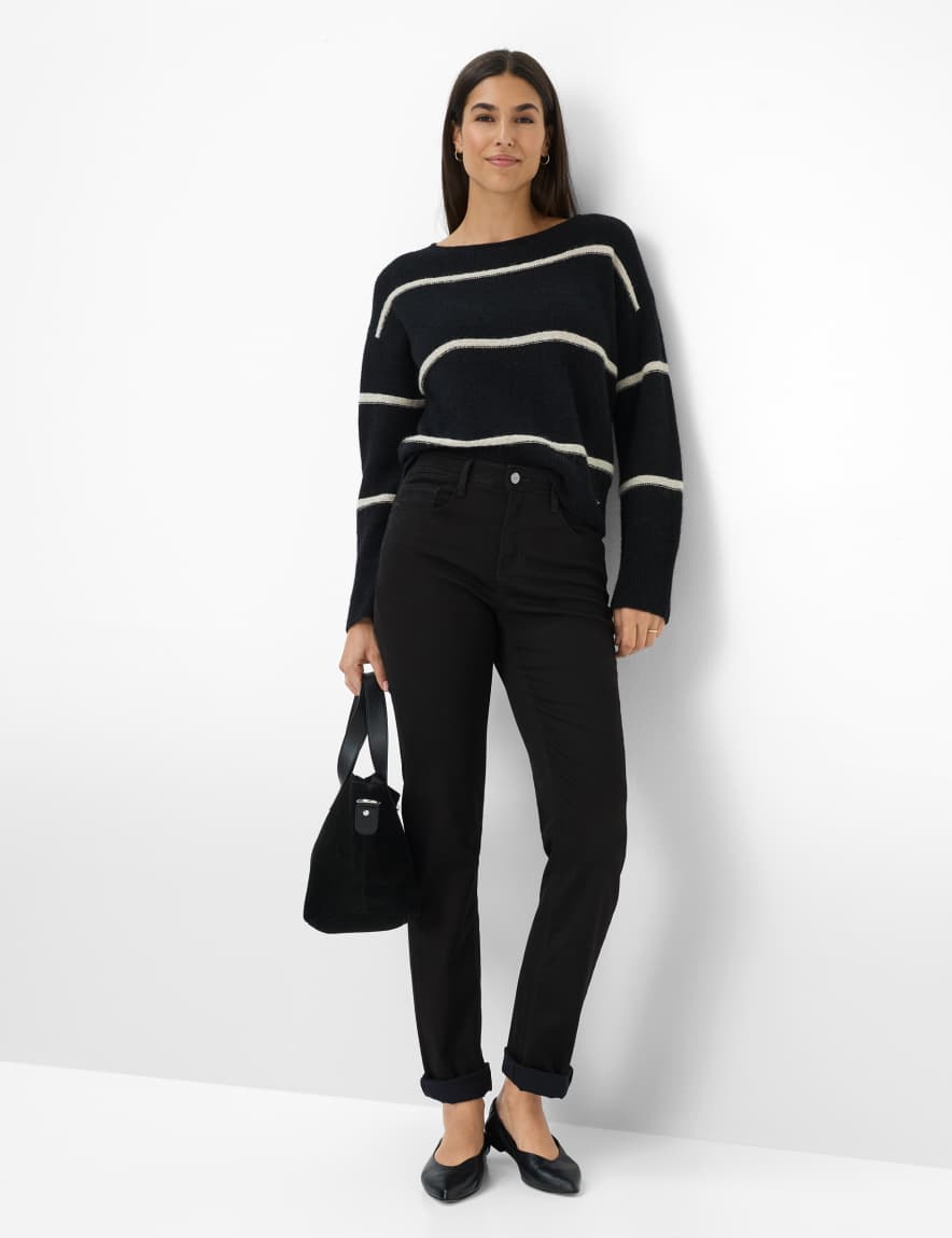 Raphaela By Brax Women's Fashion Pants Style CAROLA Black Feminine Fit