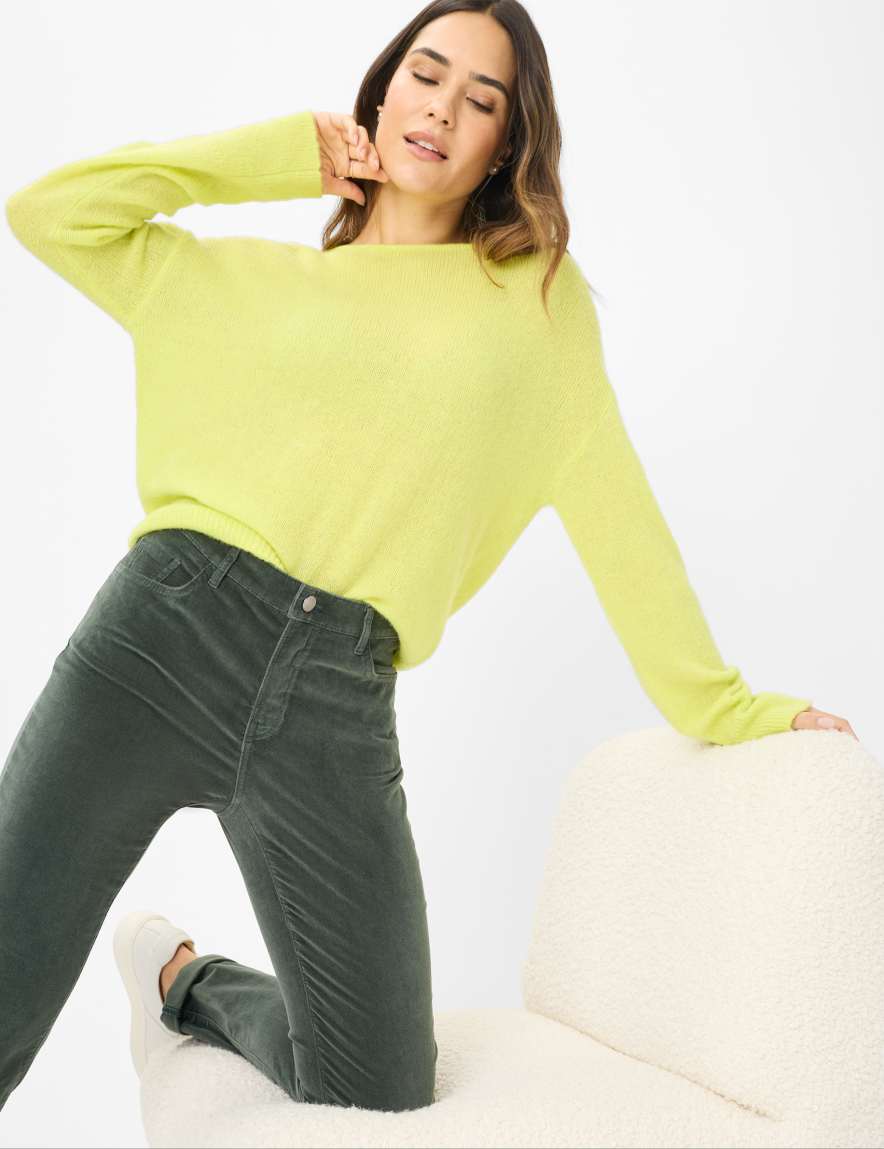 Raphaela By Brax Women's Fashion Pants Style CAROLA Dark Green Feminine Fit