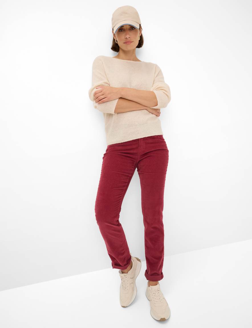 Raphaela By Brax Women's Fashion Pants Style CAROLA Dark Red Feminine Fit