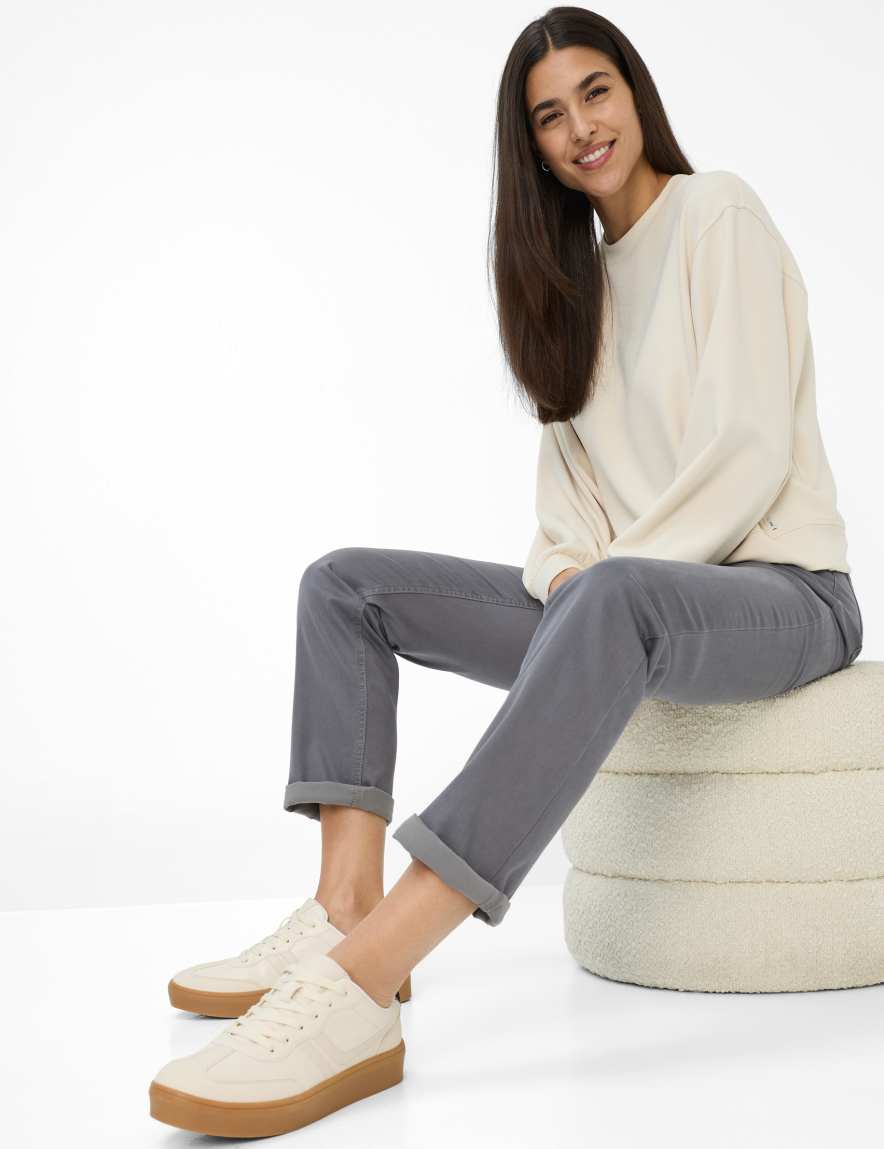 Raphaela By Brax Women's Fashion Pants Style CAROLA Medium Gray Feminine Fit