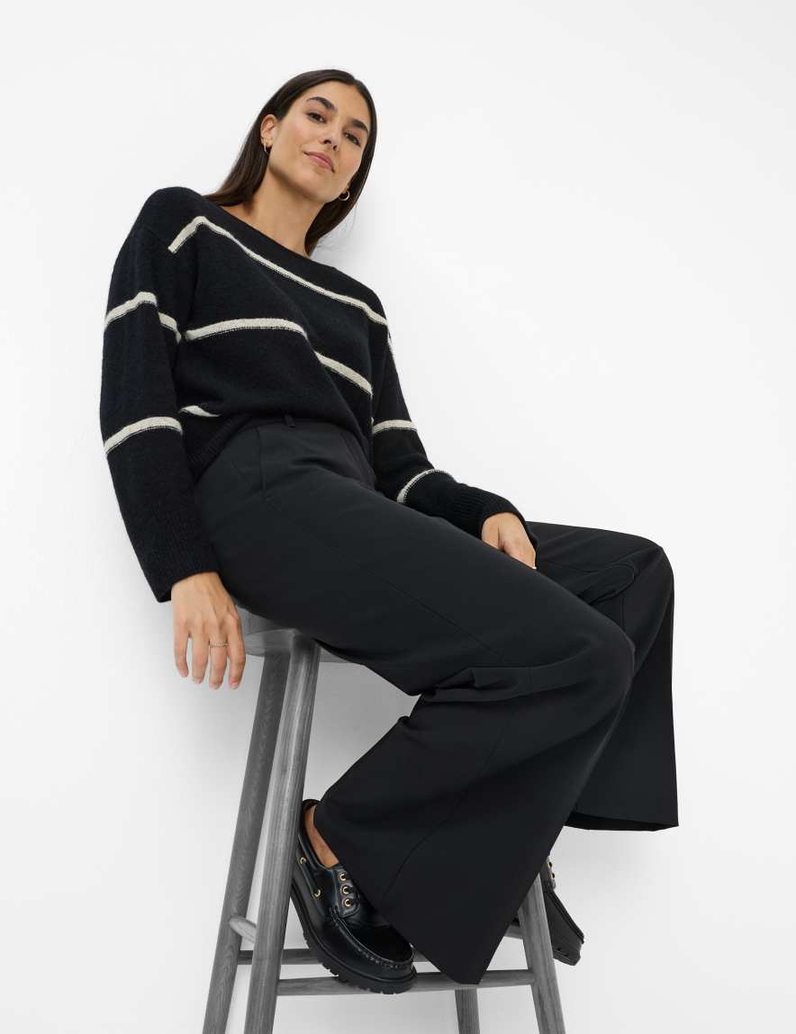 Raphaela By Brax Women's Fashion Pants Style MAINE Black Wide Leg ➜ At Brax