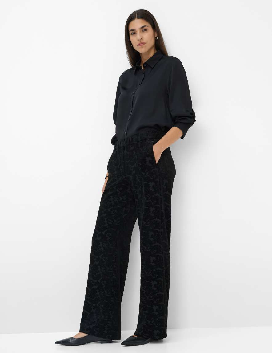 Raphaela By Brax Women's Fashion Pants Style MAINE Black Wide Leg ➜ At Brax