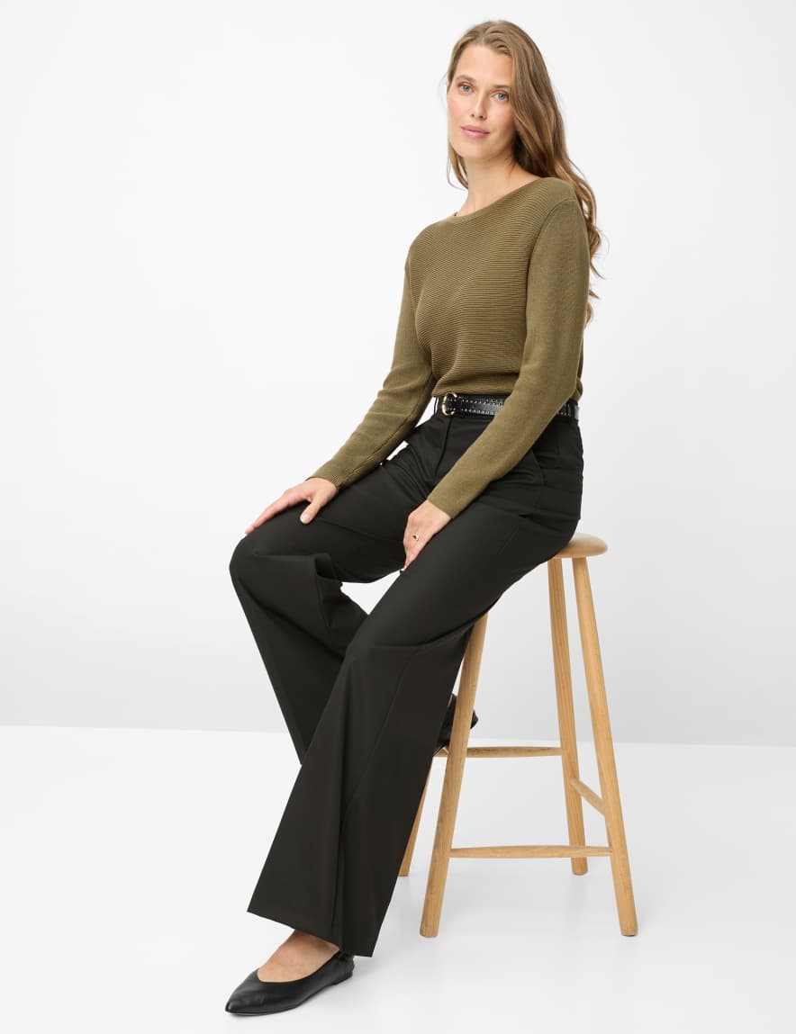 Raphaela By Brax Women's Fashion Pants Style MAINE Black Wide Leg ➜ At Brax