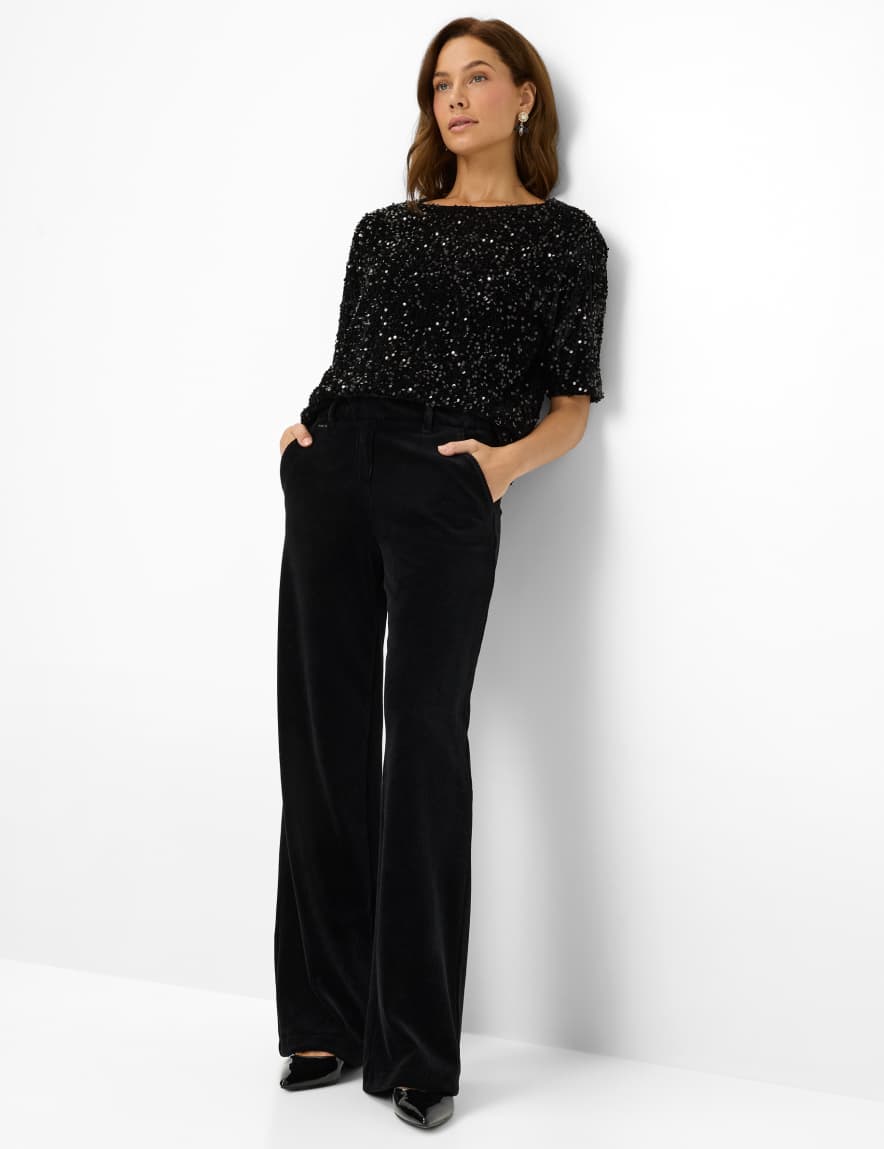 Raphaela By Brax Women's Fashion Pants Style MAINE Black Wide Leg ➜ At Brax