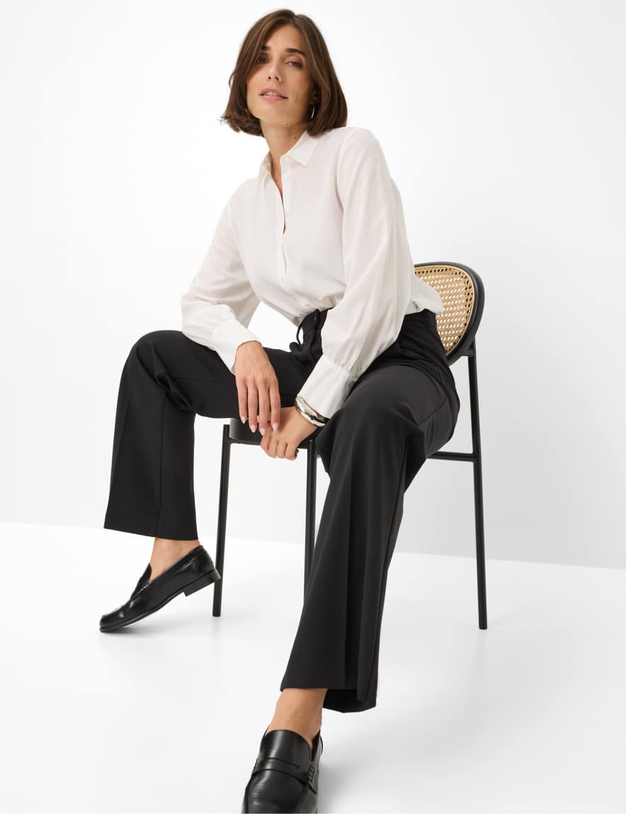 Raphaela By Brax Women's Fashion Pants Style MAINE Black Wide Leg ➜ At Brax