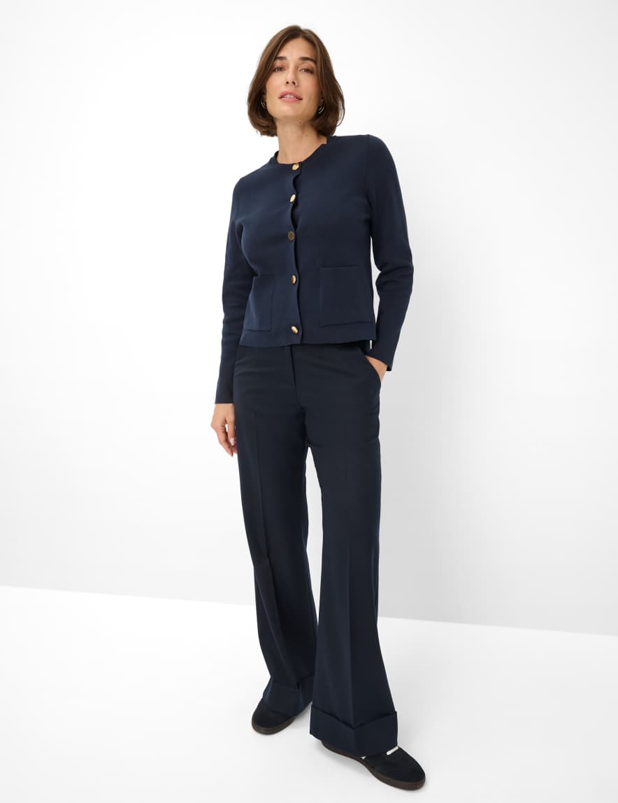 Raphaela By Brax Women's Fashion Pants Style MAINE Dark Blue Wide Leg