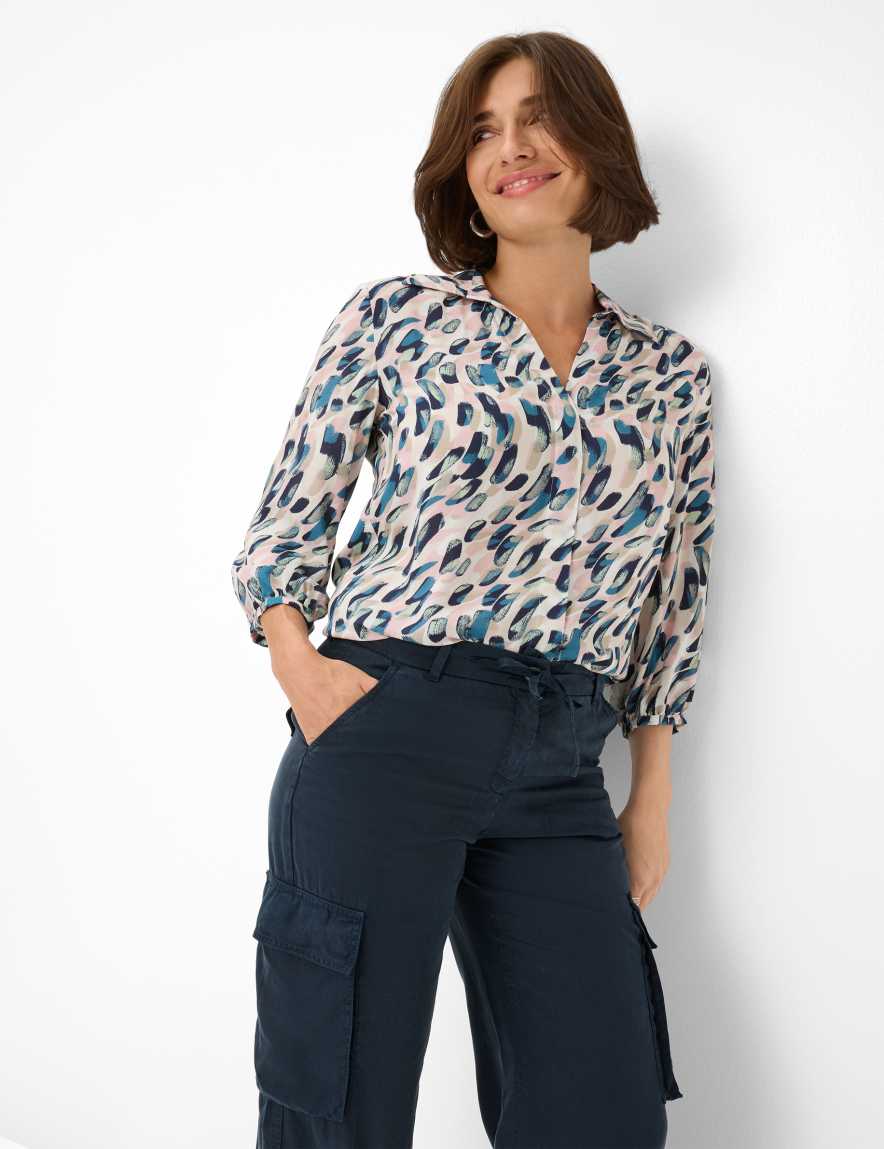 Raphaela By Brax Women's Fashion Pants Style MAINE Dark Blue Wide Leg