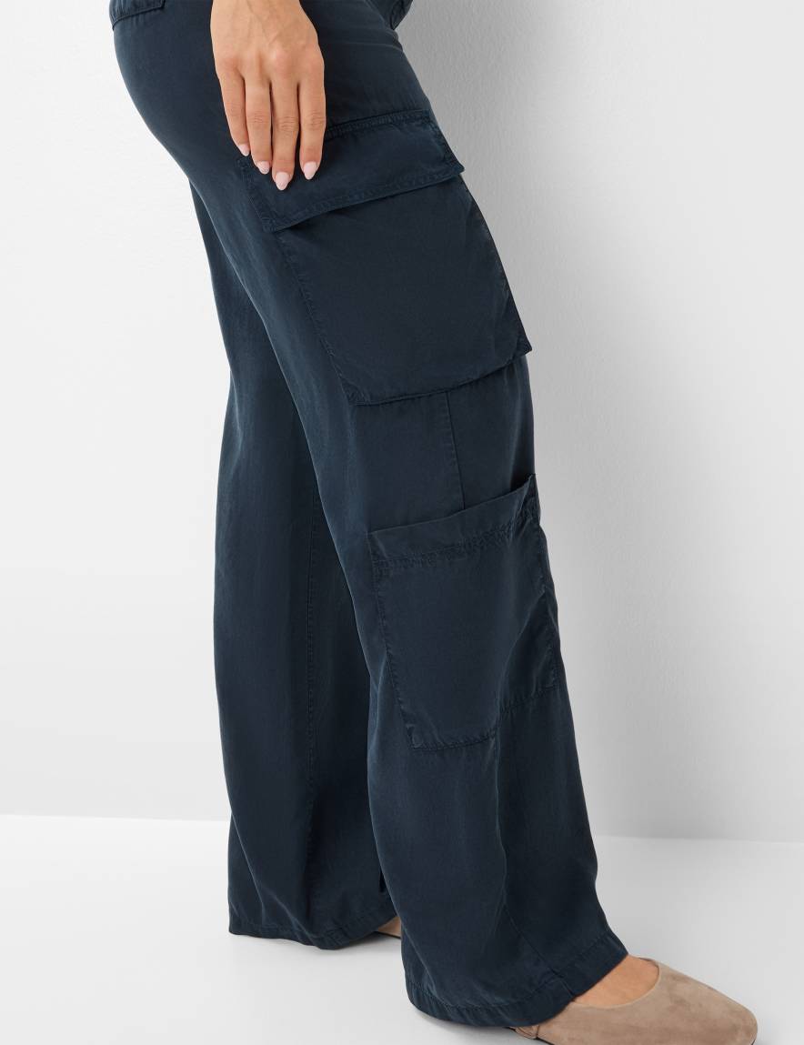 Raphaela By Brax Women's Fashion Pants Style MAINE Dark Blue Wide Leg