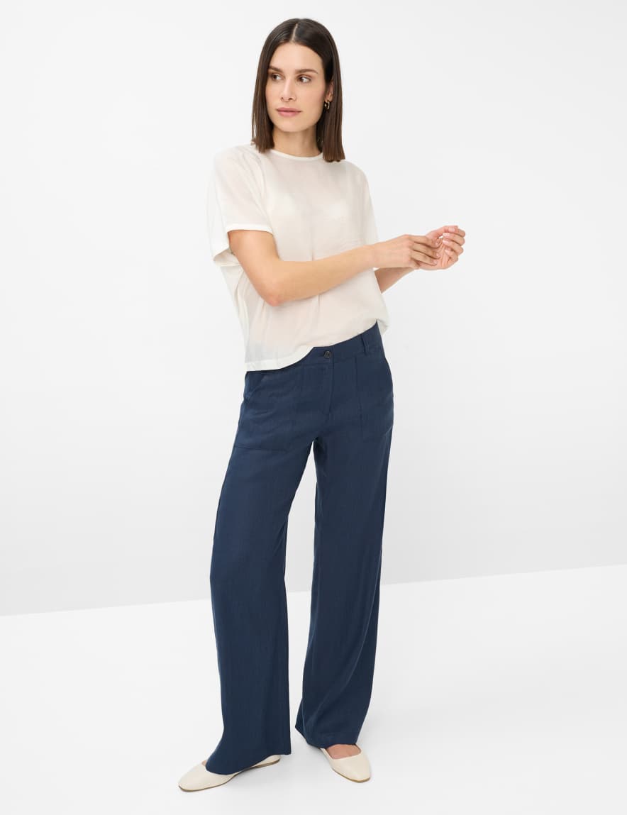 Raphaela By Brax Women's Fashion Pants Style MAINE Dark Blue Wide Leg