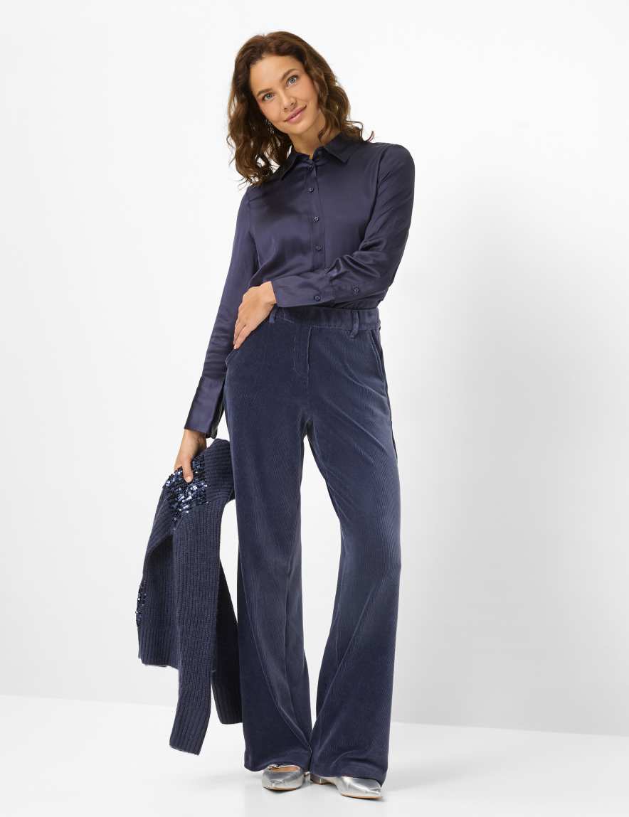 Raphaela By Brax Women's Fashion Pants Style MAINE Dark Blue Wide Leg