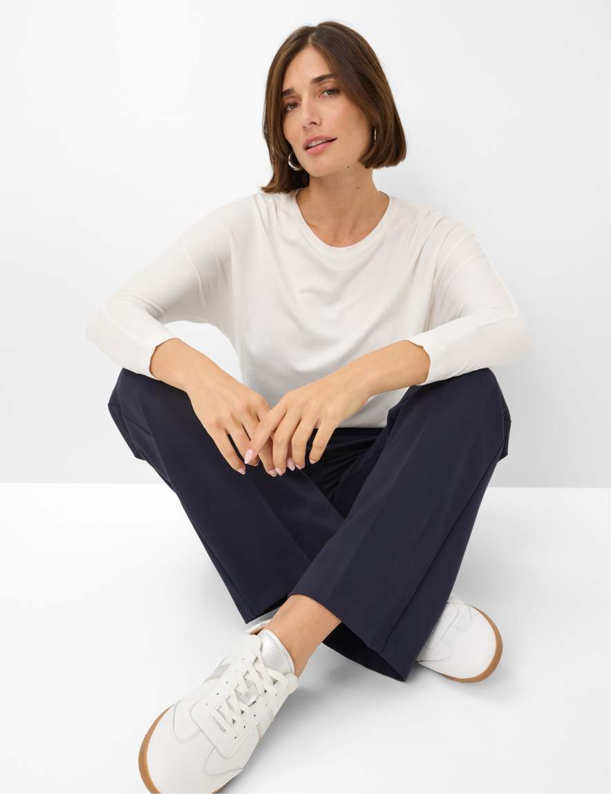 Raphaela By Brax Women's Fashion Pants Style MAINE Dark Blue Wide Leg