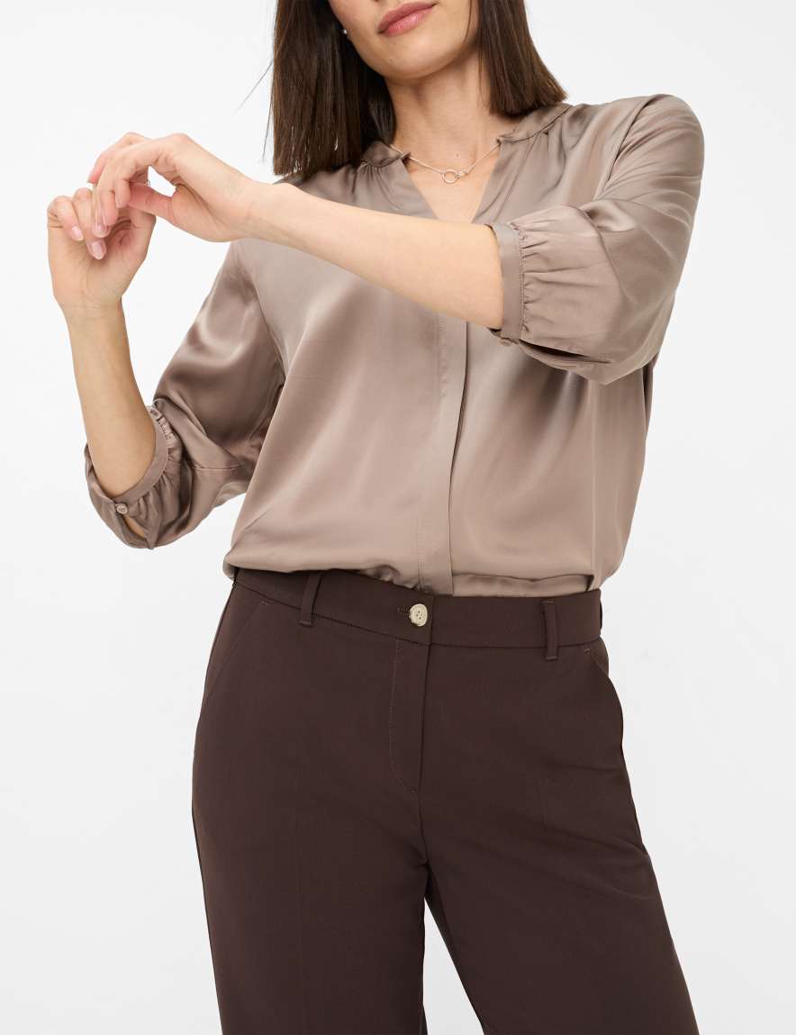 Raphaela By Brax Women's Fashion Pants Style MAINE Dark Brown Wide Leg