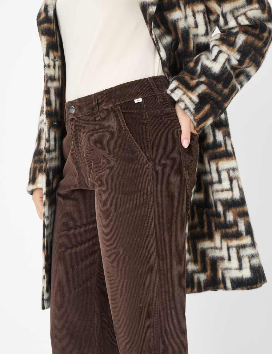 Raphaela By Brax Women's Fashion Pants Style MAINE Dark Brown Wide Leg