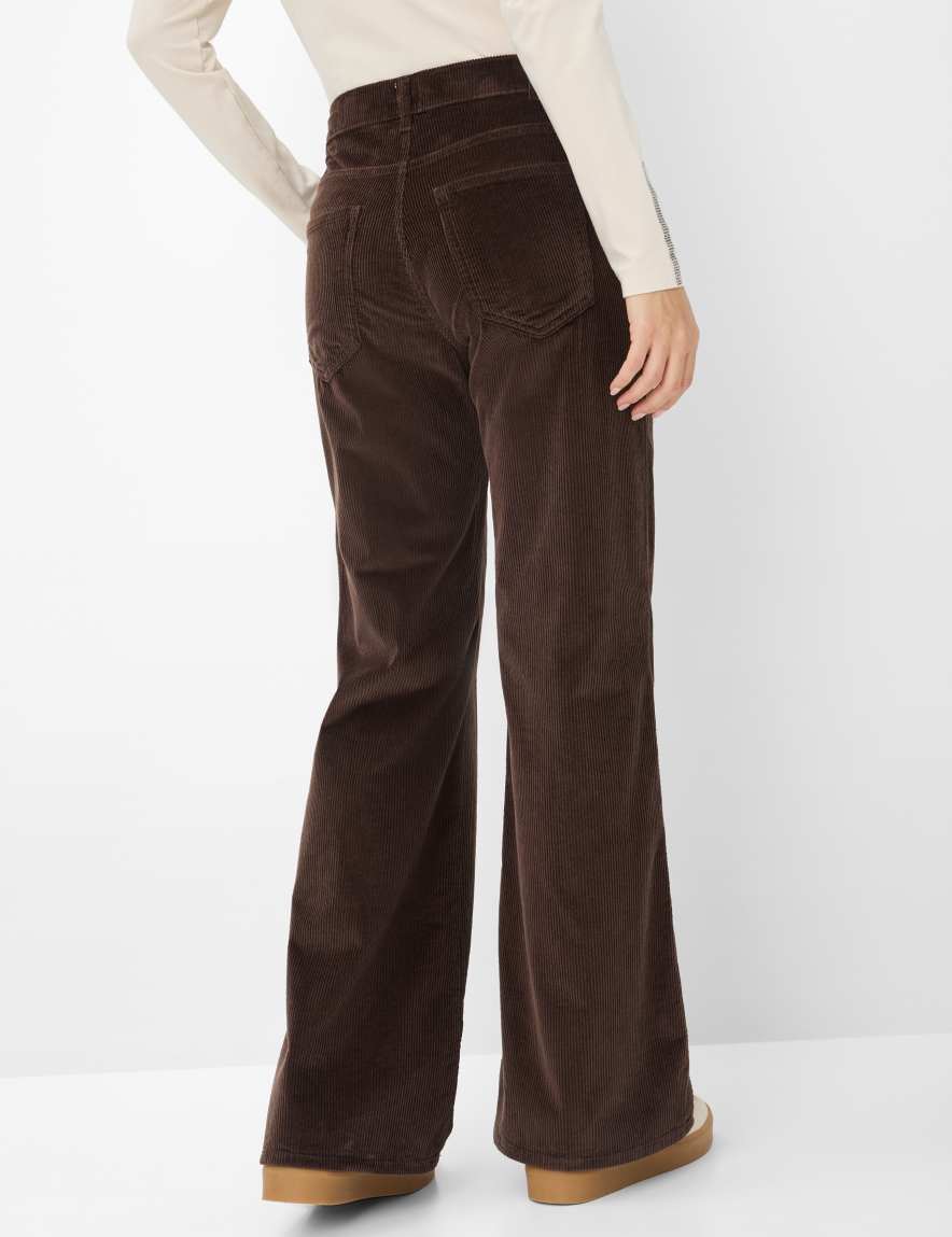 raphaela by brax Women's fashion Pants Style MAINE Dark Brown Wide Leg