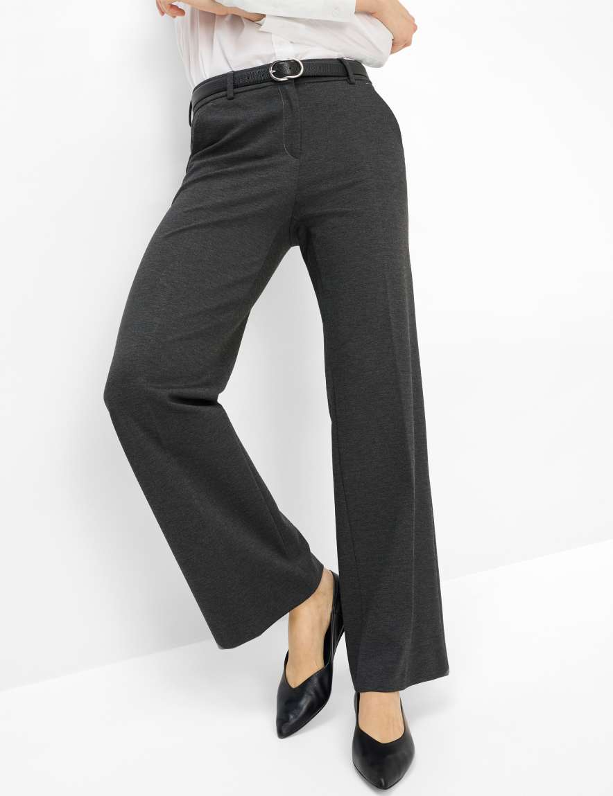 Raphaela By Brax Women's Fashion Pants Style MAINE Dark Gray Wide Leg